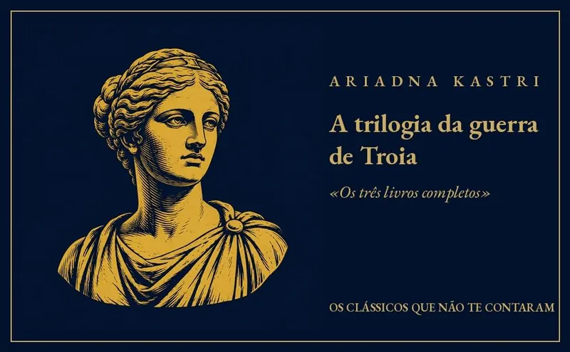 Arte de “A trilogia da guerra de Troia”, de Ariadna Kastri